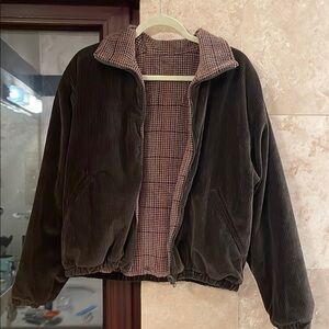 Mackintosh Vintage Luxury Brown Corduroy Reversible Jacket